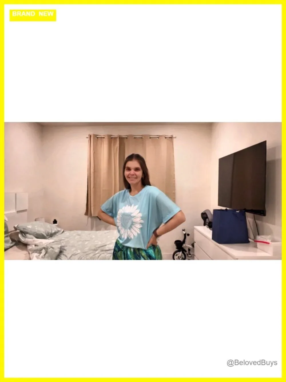 Oversized Graphic T-Shirt Women Summer Floral Short Sleeve Casual Top